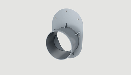 Transition ovoid pipe/circular pipe from 500/750