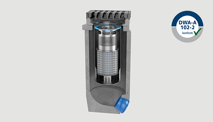 INNOLET dry trap gully (retrofit for rectangular-covers, square-covers)