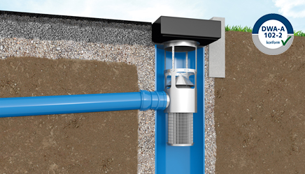 INNOLET-G road gully filter for wet silt trap gullies